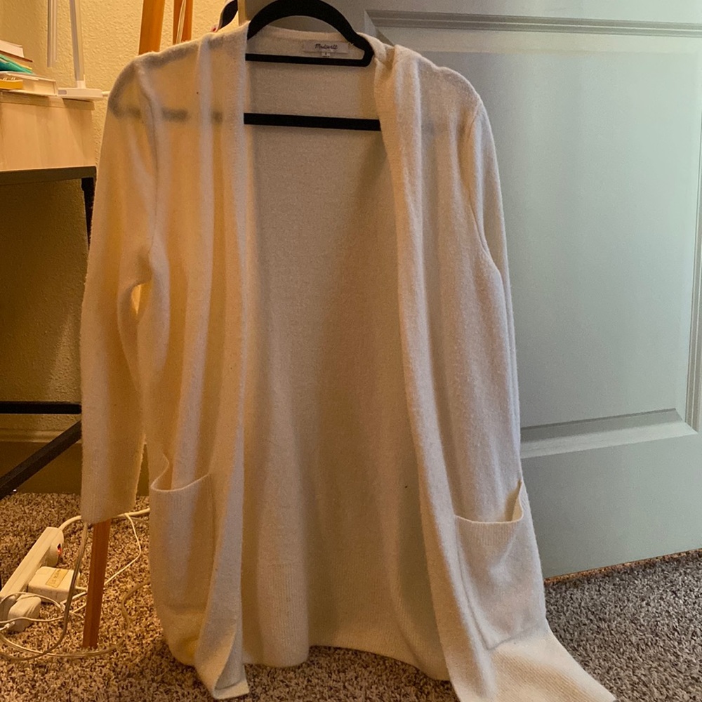 White/cream cardigan madewell